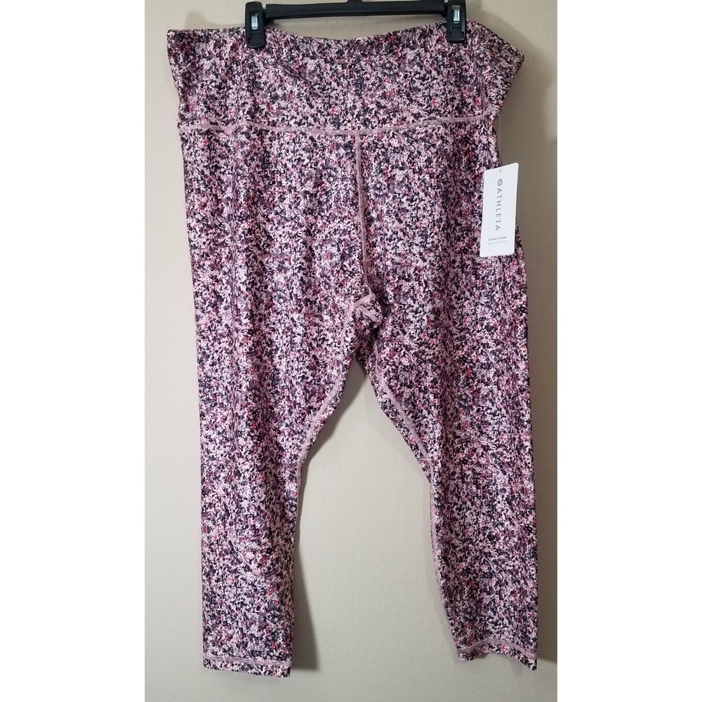 Athleta Elation 7/8 Tight Women‎ 3X Multicolor Printed Legging Gym Yoga NEW